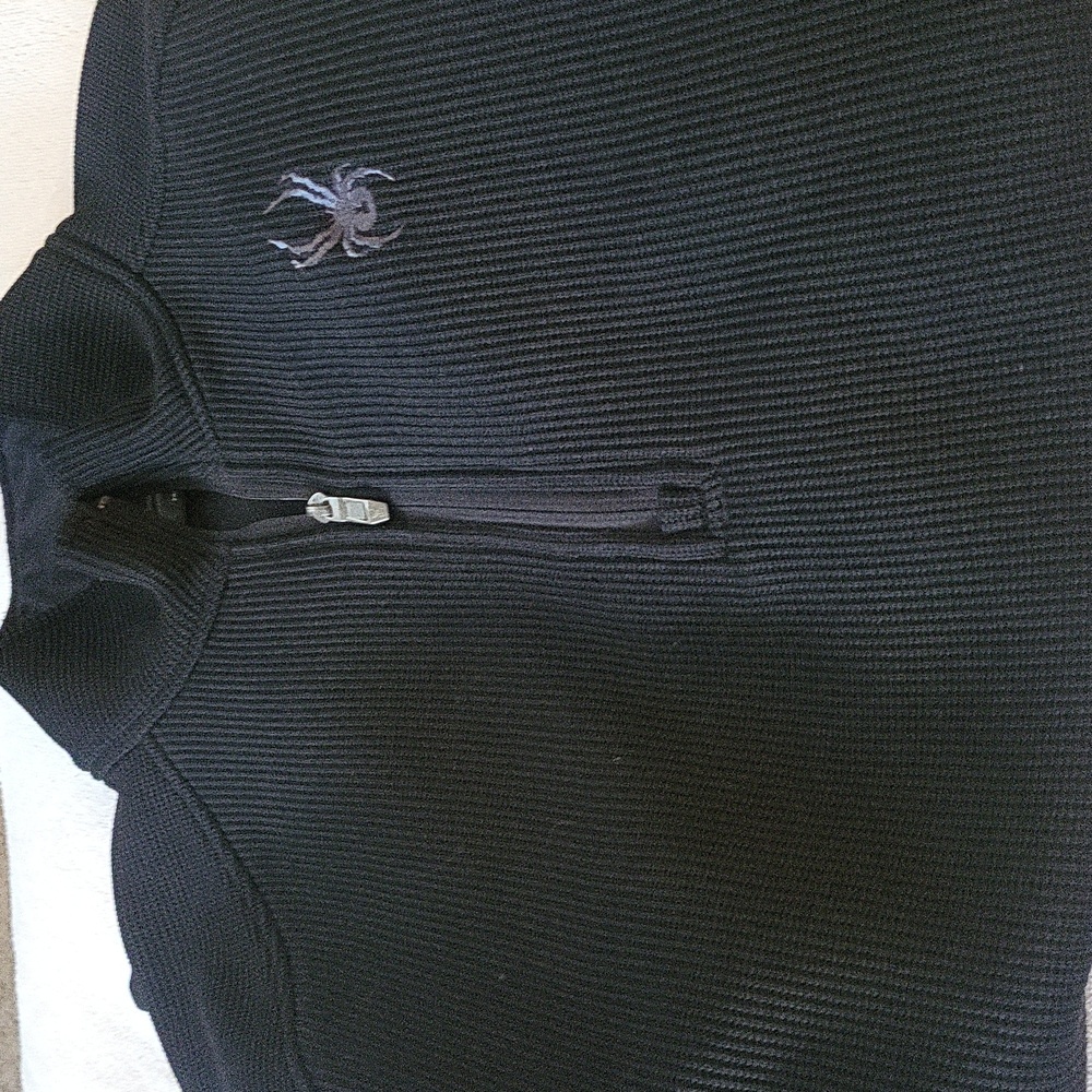 Spyder Men's Black Half Zip-Up Sweater L/G